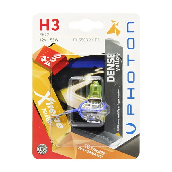 PHOTON H3 12V 55W XTREME YELLOW (TEKLİ BLISTER)