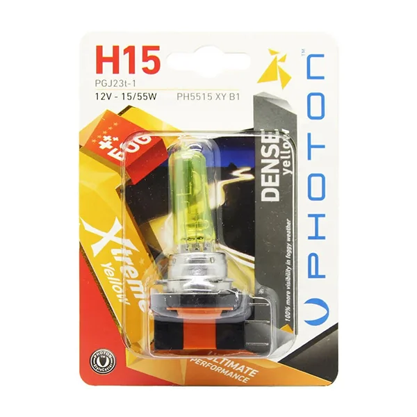 PHOTON H15 12V 15/55W XTREME YELLOW(TEKLİ BLISTER)