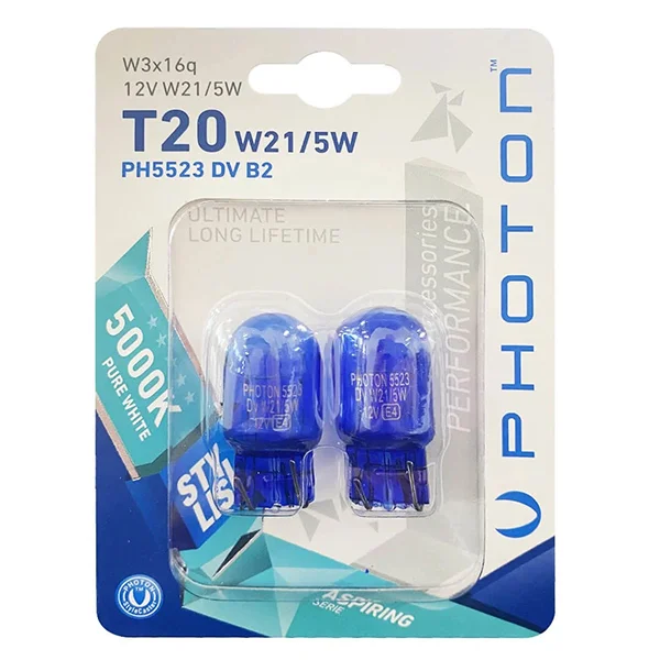 PHOTON T20 W21/5W 12V ÇİFT DEVRE XEN VISION(2Lİ BLISTER)