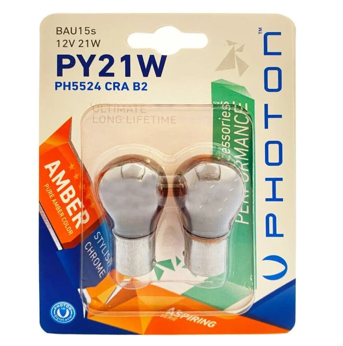PHOTON P21W CHROME 12V 93 AMBER