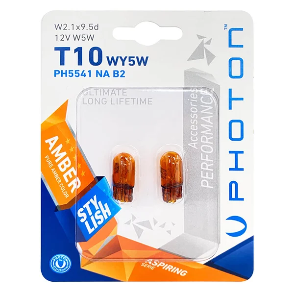 PHOTON T10 WY5W 12V NATUREL AMBER(2Lİ BLISTER)