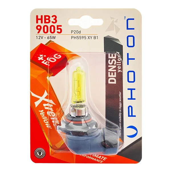 PHOTON HB3 12V 65W XTREME YELLOW (TEKLİ BLISTER)