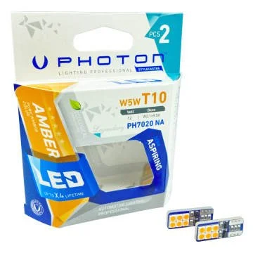 PHOTON T10 W5W 6+6 AMBER 12V CANBUS PARK LED