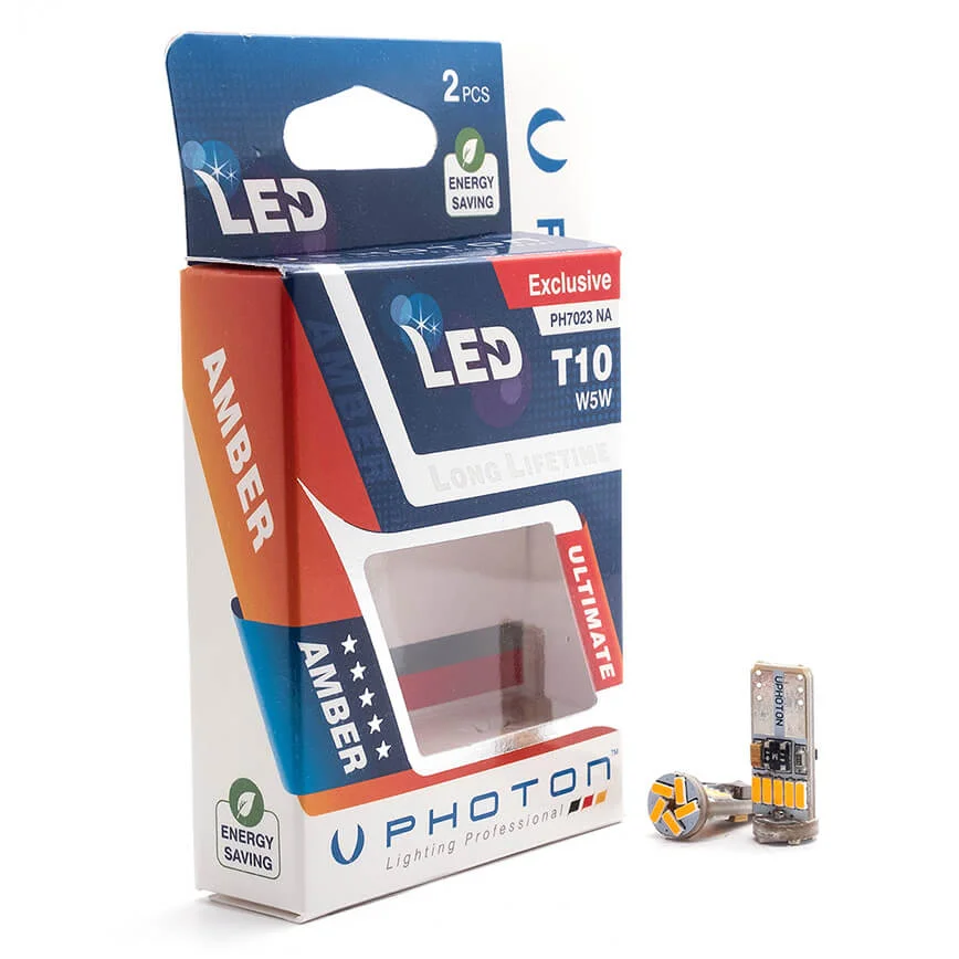 PHOTON W5W T10 CB 15SMD N.AMBER EXCLUSIVE SER.