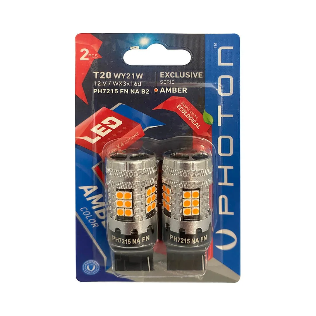 PHOTON T20 W21W 12V AMBER FANLI EXCLUSIVE SERIE (2Lİ BLISTER)