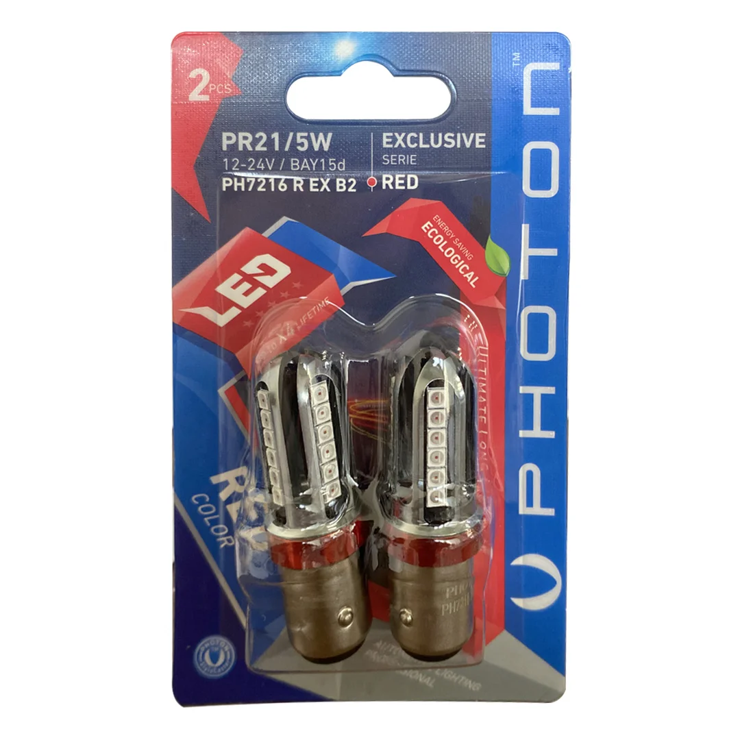 PHOTON P21/5W 12V RED EXCLUSIVE CANBUS LED(2Lİ BLİSTER)