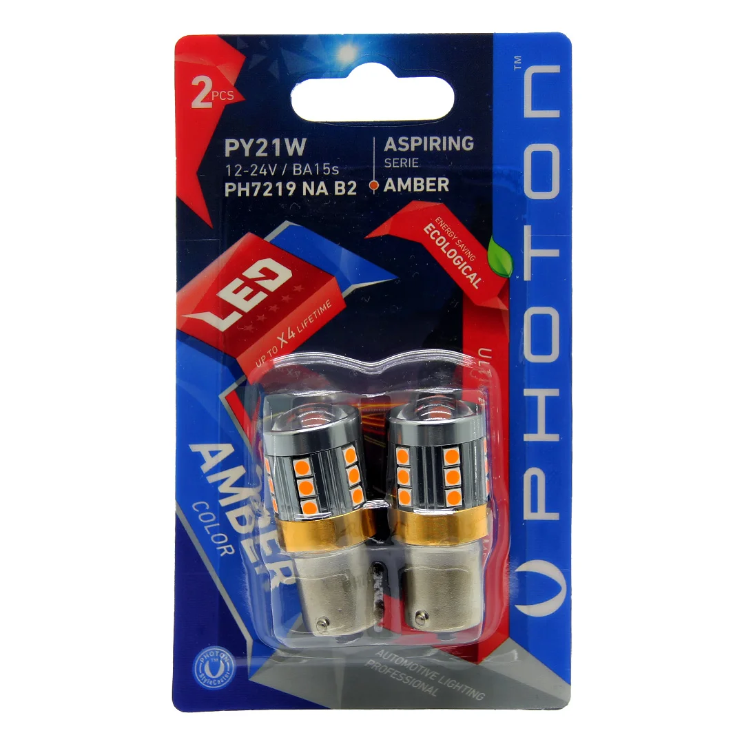 PHOTON PY21W 12-24V AMBER LED ASPIRING SERIE (2Lİ BLİSTER)