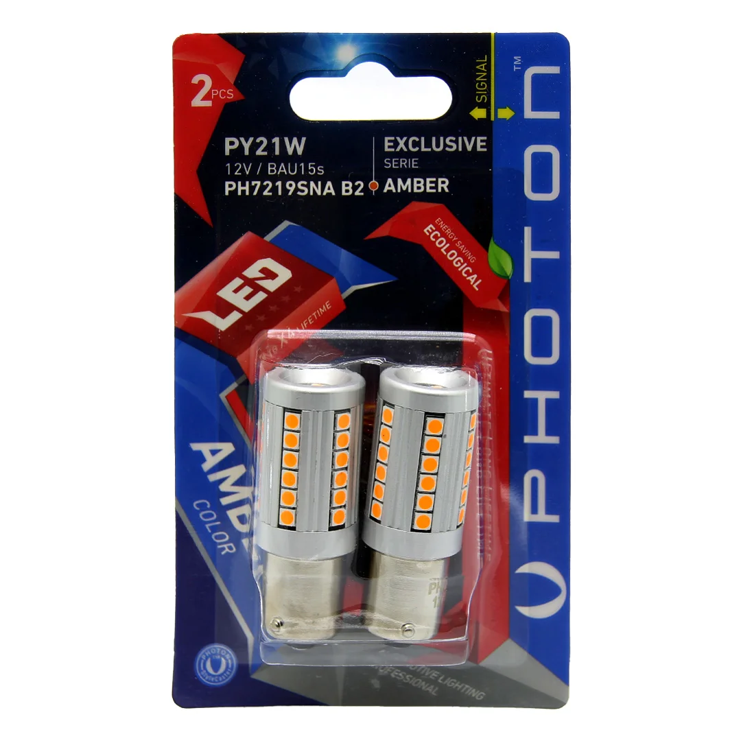 PHOTON PY21W 12V AMBER SİNYAL LED(2Lİ BLİSTER)