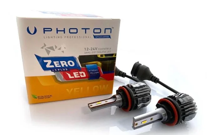 Photon ZERO H8/H9/H11/H16 +3 XTREME YELLOW PLUS FANSIZ LED 12V-24V