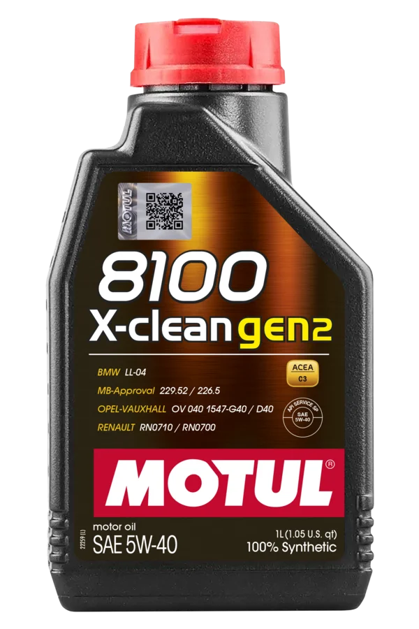 Motul 8100 X-CLEAN GEN2 5W40 12X1L