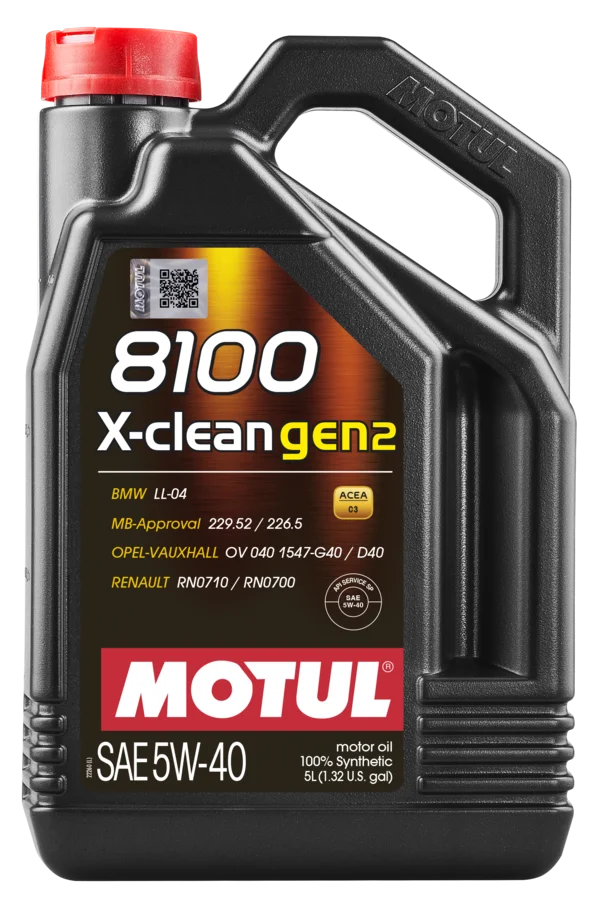 Motul 8100 X-CLEAN GEN2 5W40 4X5L