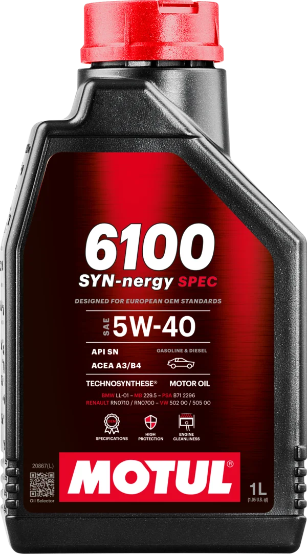 Motul 6100 SYN-NERGY SPEC 5W40 12X1L
